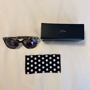 J Crew cream and black tortoiseshell sunglasses
